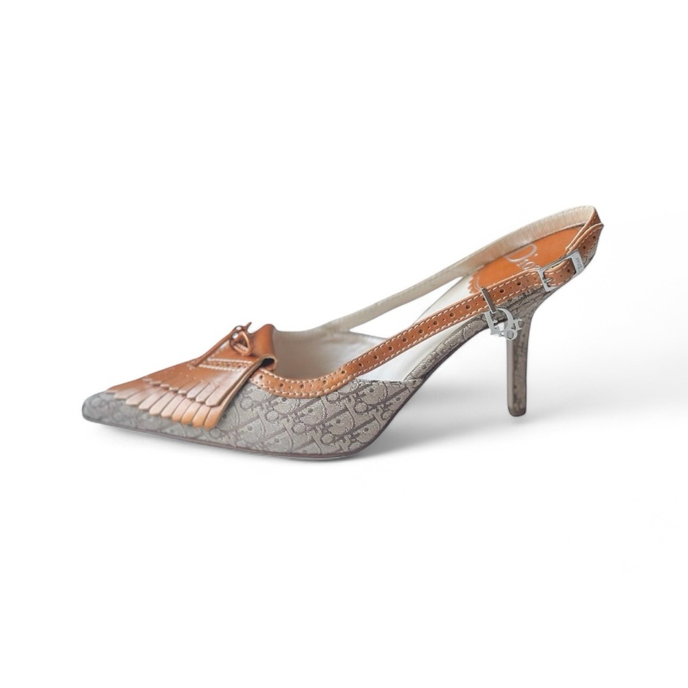 Christian Dior Monogram Canvas Slingback Pumps